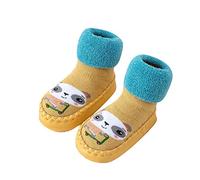 Chaussures Bébé Premiers Pas Fille Garçon Résistance au Glissement, Caricature Chaussons de Maison Pantoufle d'intérieur en Polaire - Douces et Confortables Nouveau-nées Cadeau pour bébé