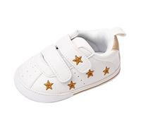 chaussures bébé,Printemps et été enfants infantile enfant en bas âge chaussures garçons et filles chaussures sport fond plat lumière Double sangle crochet boucle confortable Chaussures(Gold,19 Infant)