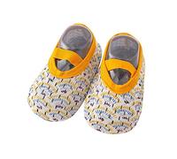 Chaussures Bébé Printemps Été Enfants Pas Souples Confort Respirant Antidérapant Mignon Garçon Fille Marche Pédiatrique Léger Élastique Sécurisé (Yellow, 19 Infant)
