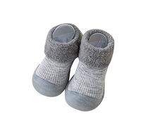 Chaussures Bébé Sneakers D'intérieur,Chaussures Bebe Premier Pas Pantoufle Enfant Garcon Fille 36 Chaussette Hiver Bottes Et Bottines Garçon Boots Fourrées(20,Grey)