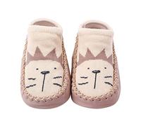 Chaussures BéBé-Version CoréEnne Infantile Bas Haut Enfant En Bas âGe Chaussures Et Chaussettes Enfants BéBé Plancher Bateau Chaussettes Pantoufle Trou NœUd En Cuir Chaussettes Pantoufle
