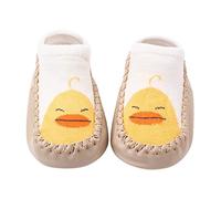 Chaussures BéBé-Version CoréEnne Infantile Bas Haut Enfant En Bas âGe Chaussures Et Chaussettes Enfants BéBé Plancher Bateau Chaussettes Pantoufle Trou NœUd En Cuir Chaussettes Pantoufle