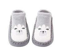 Chaussures BéBé-Version CoréEnne Infantile Bas Haut Enfant En Bas âGe Chaussures Et Chaussettes Enfants BéBé Plancher Bateau Chaussettes Pantoufle Trou NœUd En Cuir Chaussettes Pantoufle