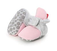 Chaussures Bébés, Morbuy Unisexe Enfants Filles 0-18 Mois Bébés Nouveau Né Toddler Fond Mou Coton Couleur unie Antidérapant Premières Pas Chaussures Marcheurs (Gris rose,1 / 11cm / 0-6 mois)