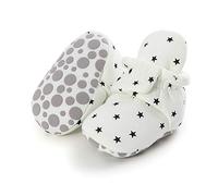 Chaussures Bébés, Morbuy Unisexe Enfants Filles 0-18 Mois Bébés Nouveau Né Toddler Fond Mou Coton Impression d'étoiles Antidérapant Premières Pas Chaussures Marcheurs (blanc,1 / 11cm / 0-6 mois)