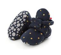 Chaussures Bébés, Morbuy Unisexe Enfants Filles 0-18 Mois Bébés Nouveau Né Toddler Fond Mou Coton Impression d'étoiles Antidérapant Premières Pas Chaussures Marcheurs (bleu marin,1 / 11cm / 0-6 mois)