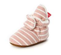 Chaussures Bébés, Morbuy Unisexe Enfants Filles Nouveau Né Toddler Fond Mou Coton Impression de rayures Antidérapant Premières Pas Chaussures Marcheurs (Rayures roses,3 / 13cm / 12-18 mois)