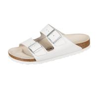 Birkenstock Arizona NL Cuir 2 Sangles Sandales Femmes En Blanc UK 2 - 12