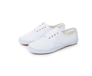 Chaussures blanches décontractées pour hommes et femmes - Couples - Chaussures en toile simples et tendance - Semelle en caoutchouc - Chaussures de travail d'atelier - Chaussures d'exercice du matin