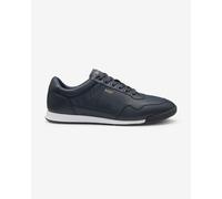 BOSS Baskets en cuir nappa avec logo doré - Style Nitan_ltpf, 50548658 Bleu foncé 45