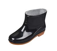 Chaussures Caoutchouc pour Femme Bottes Travail imperméables Pluie la Mode Confortable Antidérapant Imperméabilité Totale Fourrure Polaire Doublure Idéales Festivals Jardin