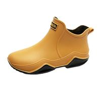 Chaussures Caoutchouc pour Femme Imperméable Coupe-Vent Bottes Pluie Semi-compensées Confortable Antidérapant Imperméabilité Totale Semelle extérieure Gomme Festivals Boue