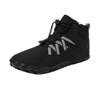 Chaussures chaudes en coton pelucheux et antidérapantes à cinq doigts, chaussures de sport de plein air pour homme et femme, chaussures de randonnée pour homme et femme, Noir , 7 UK 3X-Narrow
