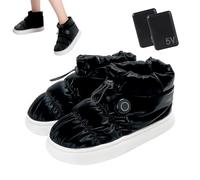 Chaussures chauffantes - Chaussures isolantes électriques rechargeables unisexes pour homme, chauffe-pieds électriques, chaleur thermique des pieds, fournitures de maison, indispensable pour l'hiver