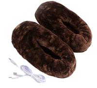 Chaussures chauffantes électriques - Coussin chauffant pour pieds rechargeable par USB | Chaussures chauffantes en peluche électriques, pantoufles thermiques électriques