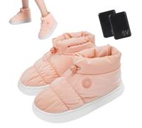 Chaussures chauffantes pour les pieds, douces, confortables, indispensables | Chauffe-pieds électrique pour chaussures. L'hiver doit avoir un temps froid. Fournitures pour la maison, intérieur et rose