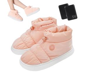 Chaussures chauffantes pour les pieds, douces, confortables, indispensables | Chauffe-pieds électrique pour chaussures. L'hiver doit avoir un temps froid. Fournitures pour la maison, intérieur et rose