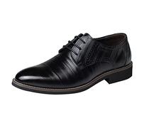Chaussures classiques pour homme en cuir PU avec semelle en caoutchouc et talon bloc, chaussures de travail antiadhésives pour hommes, Noir , 42 2/3 EU