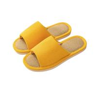 Chaussures compensées d'hiver pour femme avec semelle épaisse - Antidérapantes - Pour l'intérieur et l'extérieur - Pour la salle de bain - Avec semelle souple - Pointure 40, jaune, 38 EU