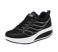 Chaussures CompenséEs Femme Ete Confortable en Daim Cuir Baskets Mode LéGer Respirante Pas Cher Tendance Soldes Air Cushion Sneakers Basses Outdoor Sport