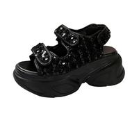 Chaussures Compensées Femme Nu Pieds Été Commerce extérieur Escarpins grandes tailles Pantoufles tendance printemps-été Nouveaux modèles de pantoufles Chaussures Femmes Chaussure Femme (Dark Gray 40)