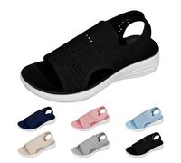 chaussures compensées femme Sandales Femme Été Compensées Bout Ouvert - Chaussures de Vacances Décontractées et Légères - Respirantes et Antidérapantes - Semelles Épaisses pour un Confort Optimal