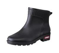 Chaussures Compensées Marron Women's Rain Boots Water Shoes Top Rubber Shoes Casual And Fashionable All Outdoor Work Fishing Car Washing Kitchen Non Slip Overshoes Rain Boots Talons Taille (Black, 40)