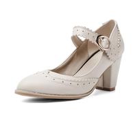 Chaussures compensées pour femme - Nouvelle saison - Arrivée de printemps - Construction robuste - Fermeture à boucle - Confort élevé - Expérience de confort - Silhouette traditionnelle, Beige (01