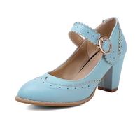 Chaussures compensées pour femme - Nouvelle saison - Arrivée de printemps - Construction robuste - Fermeture à boucle - Confort élevé - Expérience de confort - Silhouette traditionnelle, 03 Bleu, 37