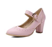 Chaussures compensées pour femme - Nouvelle saison - Arrivée de printemps - Construction robuste - Fermeture à boucle - Confort élevé - Expérience de confort - Silhouette traditionnelle, 04 Rose, 41