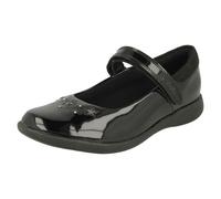 Chaussures D’École Clarks Filles Noir Star Etching Bright À Fermeture Scratch