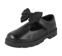 Chaussures d’école Filles Clarks En Cuir T-Bar - Nœud Amovible Lorcam Hope K
