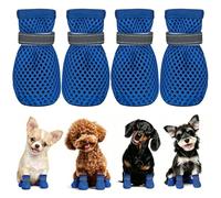 Chaussures d’Été pour Petits Chiens 4 Pièces Chaussures en Maille Respirantes et Antidérapantes pour l’Extérieur Protègent Les Pattes des Brûlures Attention: ne Choisissez Pas Votre Taille habituelle