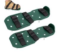 Chaussures d'aération pour pelouse, chaussures d'aération, 2 aérateurs de sol réglables pour la cour, fournitures de jardin, desserrage des chaussures avec pointes lourdes, chaussures de jardin