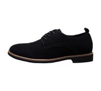 Chaussures d'affaires élégantes pour homme - Lacets formels - Semelle épaisse - Chaussures de mariage - Mocassins antidérapants - Chaussures de soirée - Chaussures de travail décontractées, Noir , 40
