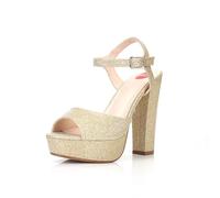 Chaussures Danse De Salon Sandales pour Femmes Talon Noir Haut À Talons Femme Été Blanc Bottines Paillettes Fermées Confortable Jazz Noires Latine Plateforme