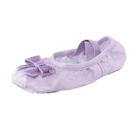 Chaussures Danse Enfant Fille Arc Coloré Pratique Ballet Performance Intérieur Yoga Sport Sneakers (Purple, 34 Big Kids)