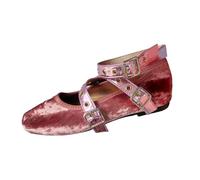 Chaussures Danse Latine Femme High Heels Chausson De Caractère T-Strap Salsa Bachata avec Talon 6cm Semelle en Daim Chaussure Dance Mariage Sandale