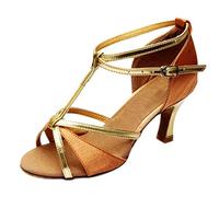 Chaussures Danse Latine Moderne pour Femme Tango Valse Salsa Moderne Chaussures de Danses Intérieure ou Extérieure Chaussures Latines pour Filles et Femmes Souple Dames