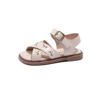 Chaussures d'apprentissage pour bébé à talons brodées Princesse Robe Chaussures Slip On School (tout-petit/petit enfant/grands enfants) Kairo Enfant, Blanc., 30 EU