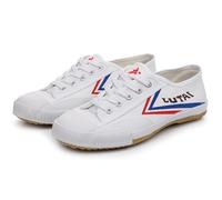 Chaussures d'arts Martiaux Unisexe Tai-Chi Baskets Shaolin Moine Chaussures d'arts Martiaux Mode Qigong Formateurs,Blanc,43 EU