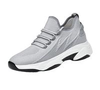 Chaussures d'ascenseur invisibles pour homme - Baskets légères - Chaussures de jogging - Antidérapantes - Confortables - Légères - 6/8/10 cm de plus, Gris 6 cm, 40 EU