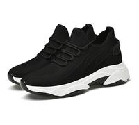 Chaussures d'ascenseur invisibles pour hommes - Respirantes - Légères - Antidérapantes - Chaussures de sport d'extérieur - Chaussures de course sur route - 6/8/10 cm - Plus grandes chaussures de