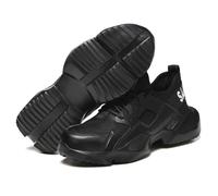 Chaussures d'assurance du travail respirantes, anti-écrasement et anti-crevaison, chaussures de sécurité légères, antidérapantes pour l'aventure, Noir , 36 2/3 EU
