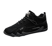 Chaussures d'assurance main-d'œuvre pour homme - Chaussures de marche antidérapantes - Chaussures de sport plates - Légères - Chaussures de sport respirantes - Baskets larges - Semelle souple