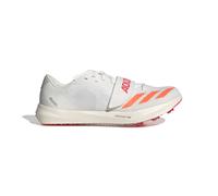 Adidas Chaussure d'athlétisme Adizero TJ PV Unisexe à pointes Blanc/Orange Taille 40 2/3
