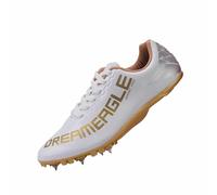 Chaussures d'athlétisme unisexes à crampons pour homme et femme Chaussures de course légères et respirantes Chaussures d'athlétisme pour la course à pied Saut Taille 35-45, beige, 41 EU
