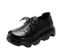 Chaussures d'automne en Cuir véritable pour Femmes, Chaussures à Plateforme, à Talons Hauts, Escarpins Faits à la Main, Chaussures pour mères, Cadeau