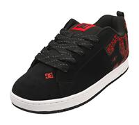 Chaussures Dc Shoes Court Graffik Homme - Baskets De Skate En Cuir Noir Et Rouge - 45
