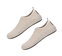 Chaussures de bain avec entrée et dessus en maille à enfiler, chaussures aquatiques pour les voyages au bord de la piscine et les escapades par temps chaud, chaussures de plage à enfiler en maille